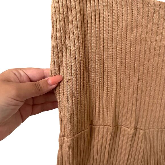 REFORMATION Kazu Ribbed Jumpsuit Tan Sz Small - Picture 6 of 8